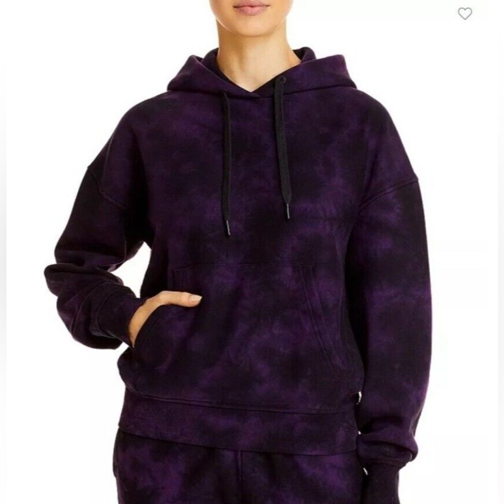 RAG & BONE Women Purple City Tie Dye Pullover Oversized Athletic Hoodie Sz Xs